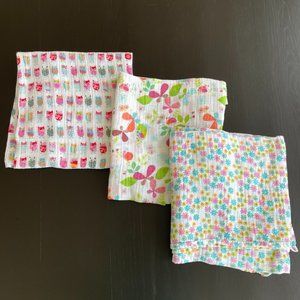 Set of 3 Aden & Anais Muslin Swaddles